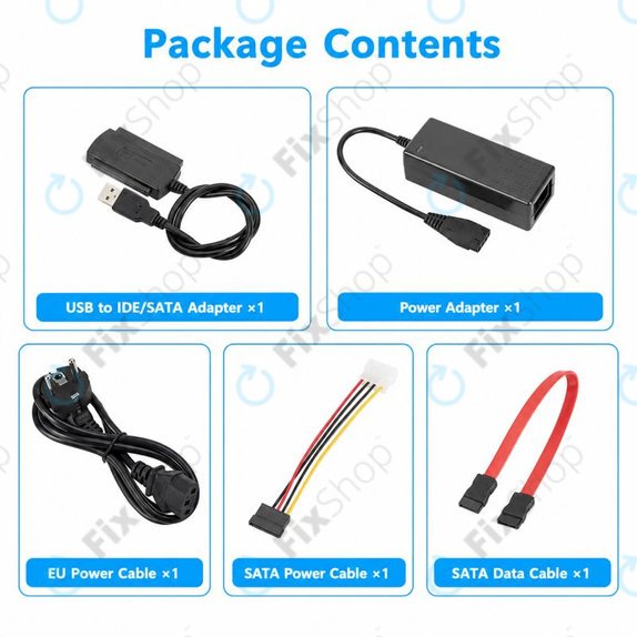 USB 2.0 na IDE / SATA adaptér pro 2,5" a 3,5" HDD/SSD, s EU napájením