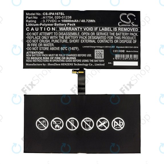 Apple iPad Pro 12.9 (2nd Gen 2017) - Baterie A1754, 020-01238 10800mAH HQ