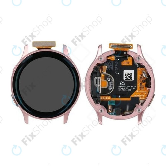 Samsung Galaxy Watch Active 2 40mm R830, R835 - LCD Displej + Dotykové Sklo + Rám (Gold) - GH82-21104B Genuine Service Pack