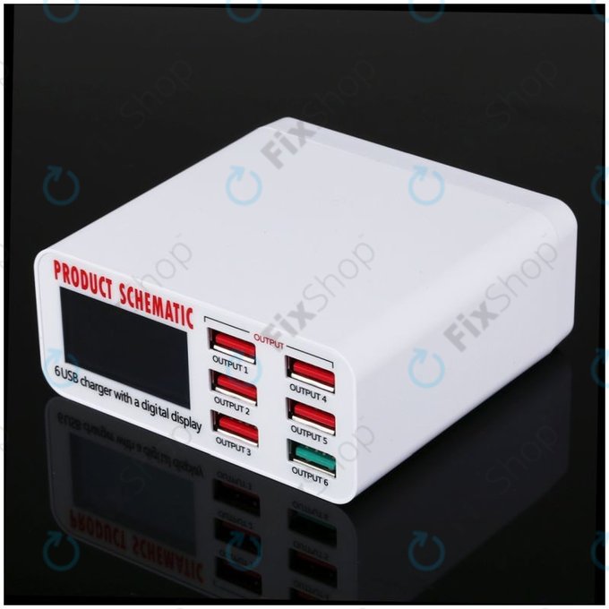 Product Schematic 896 - USB Servisní Nabíjecí Stanice s USB 3.0