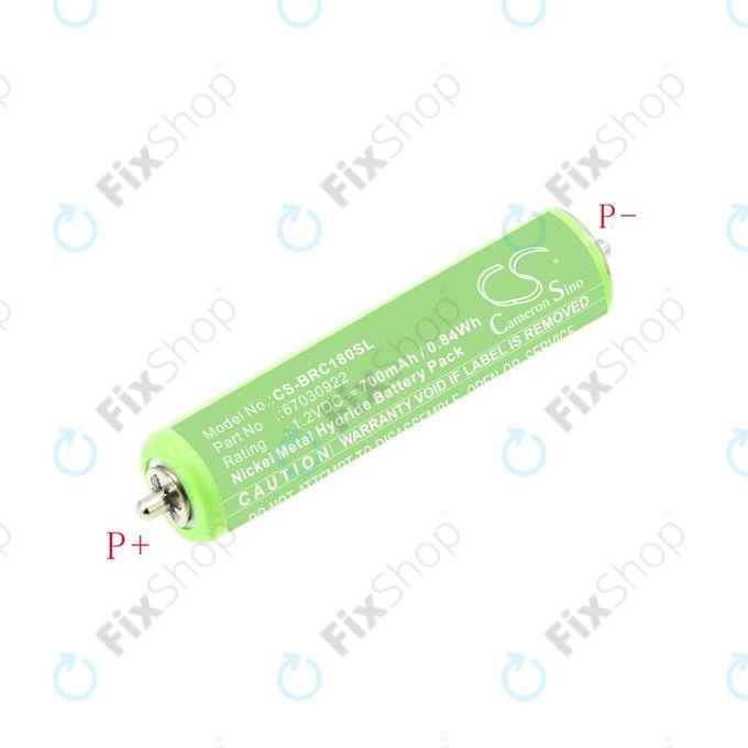 Baterie pro Braun 1000, 180, 2000, 3000, 4735, 5411, Cruzer1, Cruzer Z20, 700mAh, Ni-MH, 1.2V, 67030922, HQ