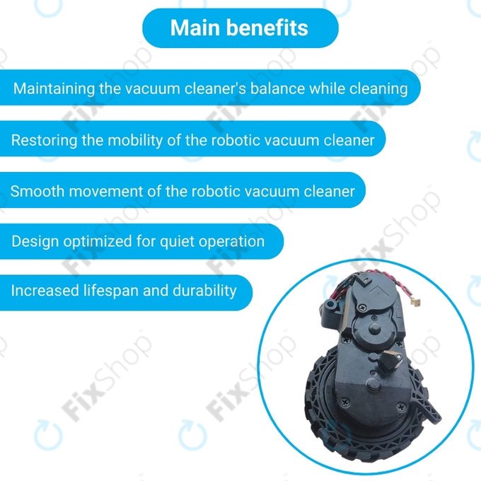 Ecovacs Deebot N-series, T-series, Ozmo-series - Kolo s Motorem (Levé)