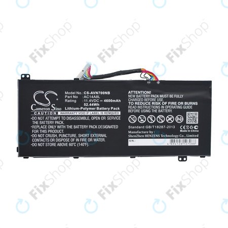 Baterie pro Acer Aspire Vn7, V15 Nitro, Spin 3, 4600mAh, Li-Pol, 11.4V, AC14A8L, HQ