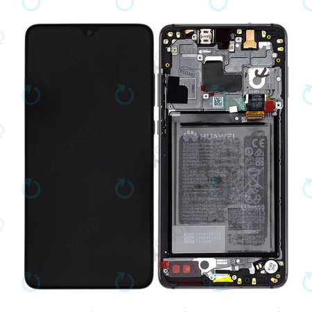 Huawei Mate 20 - LCD Displej + Dotykové Sklo + Rám + Baterie (Black) - 02352ETG Genuine Service Pack