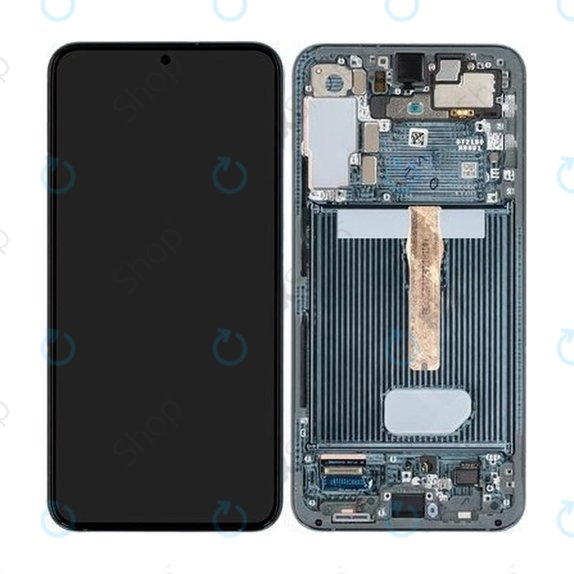 Samsung Galaxy S22 Plus S906B - LCD Displej + Dotykové Sklo + Rám (Green) - GH82-27500C, GH82-27501C Genuine Service Pack