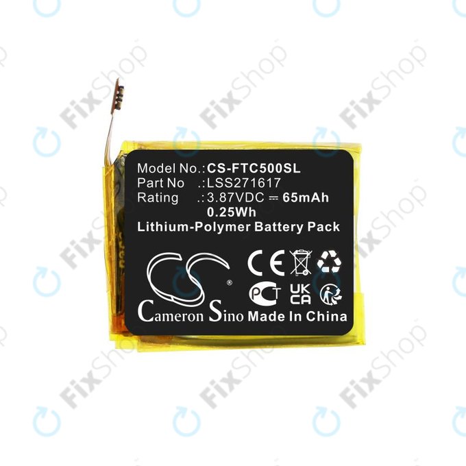 Baterie pro Fitbit Charge 5, 65mAh, Li-Pol, 3.87V, LSS271617, HQ