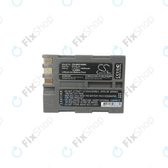 Nikon D50, D70, D80, D90, D100, D200, D300, D700, D900 - Baterie EN-EL3e Li-Ion 2000mAh HQ