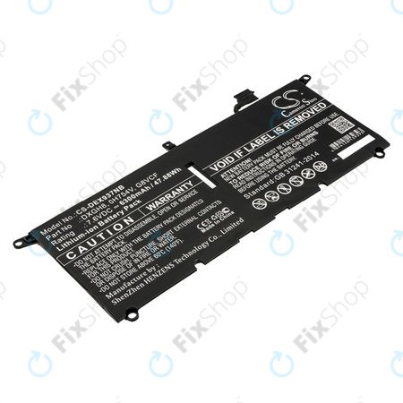 Baterie pro Dell XPS 13 9370, 6300mAh, Li-Ion, 7.6V, DXGH8, HQ