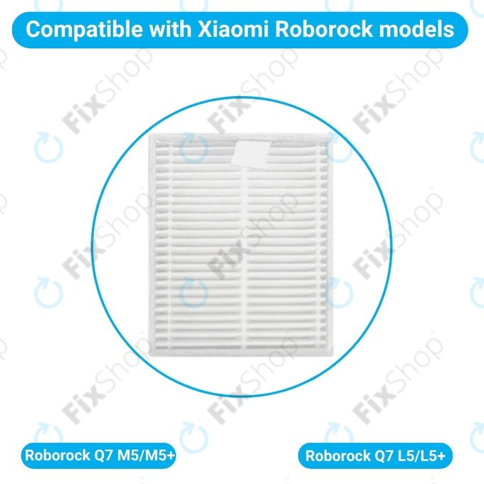 Prachový filtr, 2 ks pro Xiaomi Roborock Q7 M5, Q7 M5+, Q7 L5, Q7 L5+
