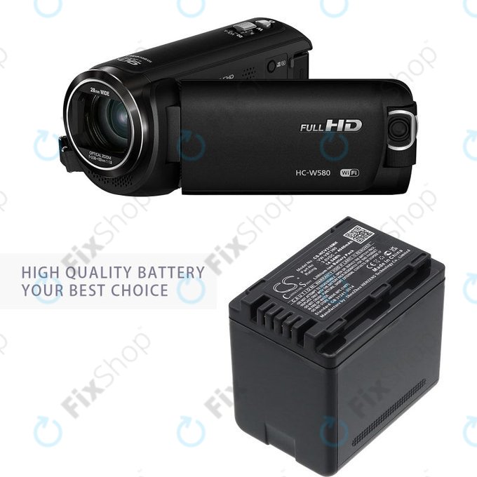 Baterie pro Panasonic HC-550EB, 4040mAh, Li-Ion, 3.6V, VW-VBT380, HQ