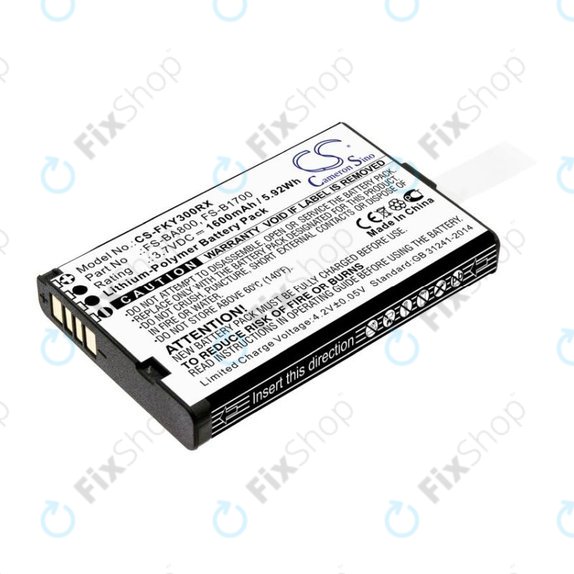 Baterie pro Flysky FA605, FS-GT2B, FS-I10, 1600mAh, Li-Pol, 3.7V, FS-BA800, HQ