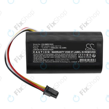 Baterie pro Samsung PowerBot-E, Eureka i5, Midea i5, i9, 3400mAh, Li-Ion, 14.8V, BP14435A, HQ