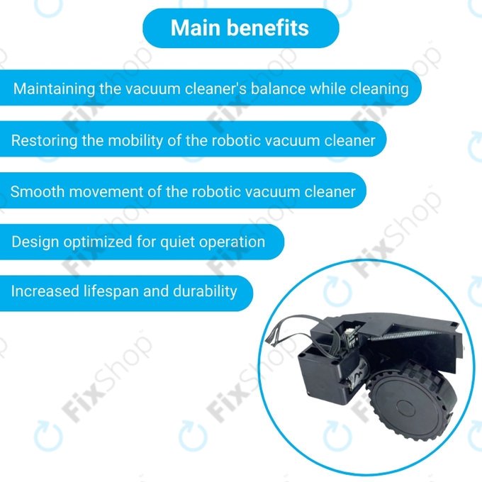 Roidmi EVE Plus - Kolo s Motorem (Levé) (Černé)