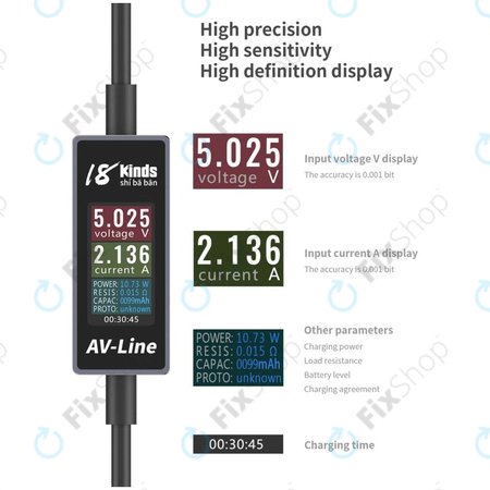 AV-Line - Smart Detekční Nabíjecí Kabel (Lightning - USB-A)