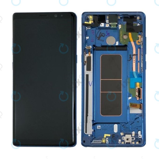Samsung Galaxy Note 8 N950F - LCD Displej + Dotykové Sklo + Rám (Deep Sea Blue) - GH97-21065B, GH97-21066B Genuine Service Pack