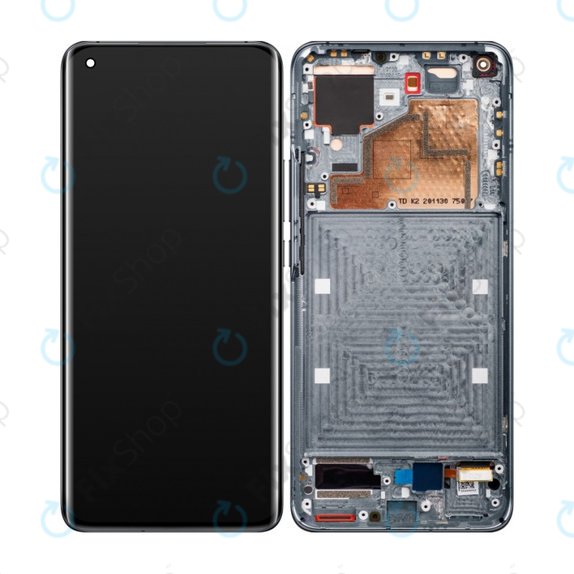 Xiaomi Mi 11 M2011K2G - LCD Displej + Dotykové Sklo + Rám (Midnight Gray) OLED