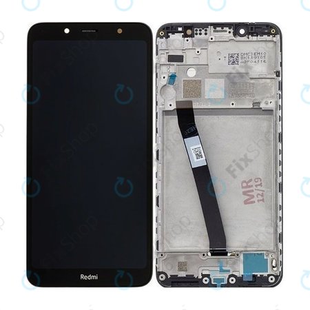 Xiaomi Redmi 7A - LCD Displej + Dotykové Sklo + Rám (Matte Black) - 560610127000, 560610122000 Genuine Service Pack