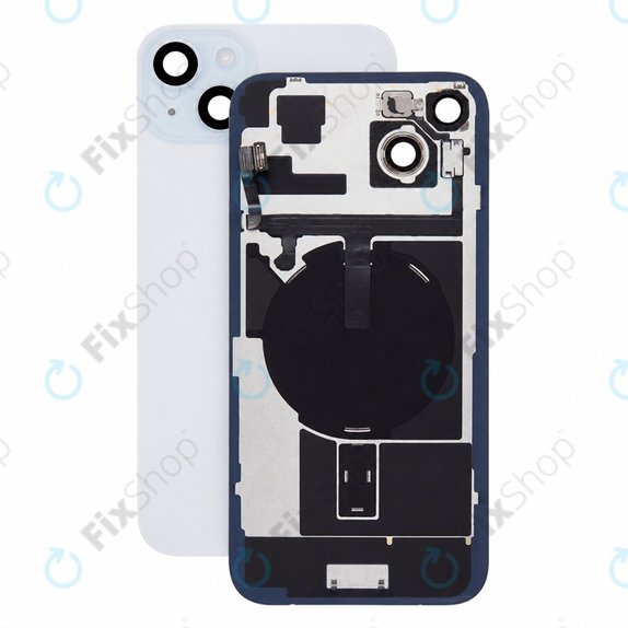 Sklo zadního housingu pro iPhone 15 Plus, Black, Pulled A