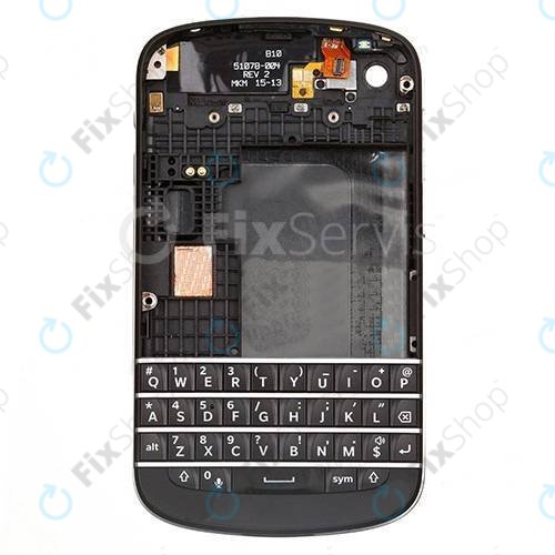 Blackberry Q10 - LCD Displej + Dotykové Sklo + Rám (White) TFT