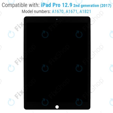 Apple iPad Pro 12.9 (2nd Gen 2017) - LCD Displej + Dotykové Sklo + IC Modul (Black) Refurbished