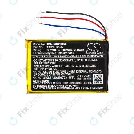 Baterie pro JBL Clip 2, 800mAh, Li-Pol, 3.7V, GSP383555, HQ