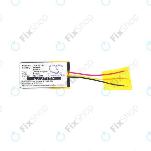 Baterie pro Bose QC20, 240mAh, Li-Pol, 3.7V, PR-452035, HQ