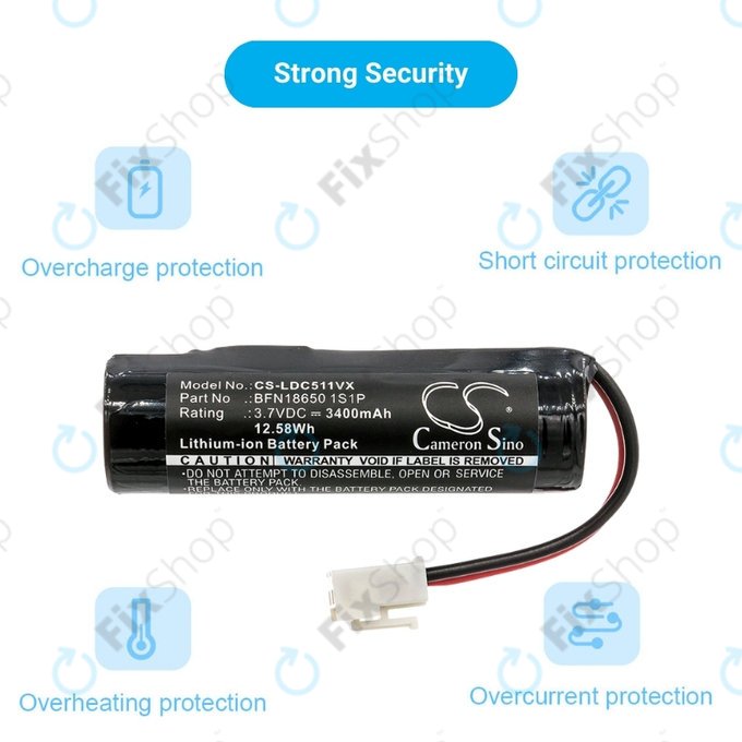 Leifheit Dry&Clean 51000, 51002, 51113, 51114 - Baterie BFN18650 1S1P Li-Ion 3.7V 3400mAh HQ