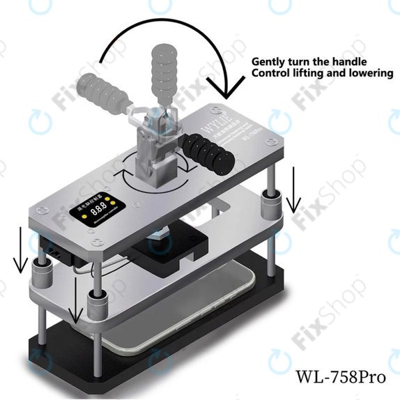 Wylie WL-758 Pro - Vyhrievaný Lis pre Opravy Displejov a Zadných Krytov, 220V, EU