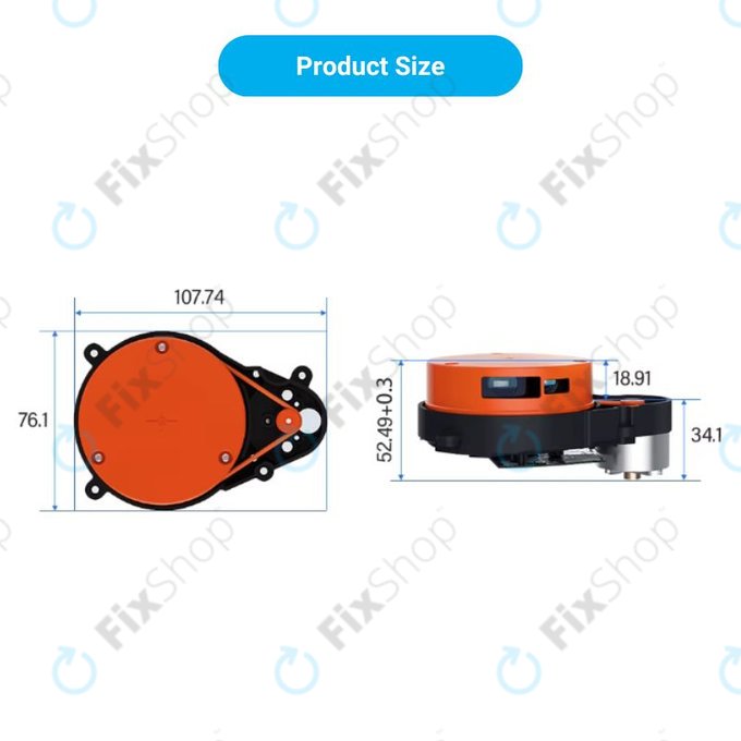 Xiaomi Roborock S4 Max, S5, S5 Max, S6, S6 MaxV, S6 Pure, S7, Mijia 1S - Laserový snímač vzdálenosti