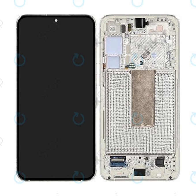Samsung Galaxy S23 Plus S916B - LCD Displej + Dotykové Sklo + Rám (Cream) - GH82-30478B, GH82-30476B, GH82-30477B Genuine Service Pack