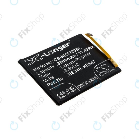 Baterie pro Nokia 7.1, 3000mAh, Li-Pol, 3.8 V, HE340, HQ