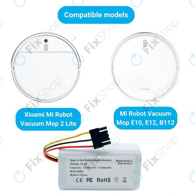 Xioami Mi Robot Vacuum Mop 2 Lite, E10 - Baterie N011-4S1P Li-Ion 14.4V 2600mAh