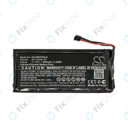 Baterie pro Garmin Varia TL, RTL510, Varia RTL501, 950mAh, Li-Pol, 3.7V, 361-00082-00, HQ