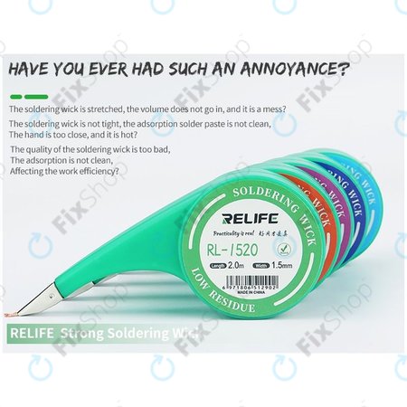 Relife RL-1520 - Pájecí Knot pro Odstranění Přebytečného Cínu (1,5 mm)