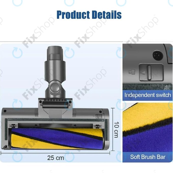 Dyson V12 - Podlahová Hubice se Zeleným LED Světlem