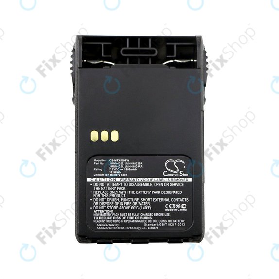 Baterie pro Motorola EX500, 560, 600, GP329, 628, 644, PTX760, 1800mAh, Li-Ion, 7.2V, JMNN4023, HQ