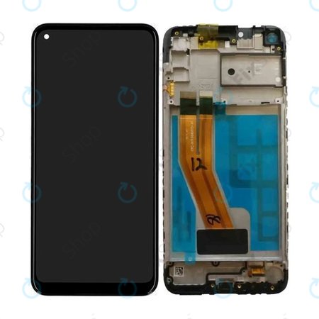 Samsung Galaxy M11 M115F - LCD Displej + Dotykové Sklo + Rám (Black) - GH81-18736A Genuine Service Pack