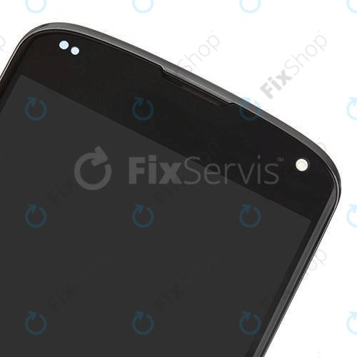 LG Nexus 4 E960 - LCD Displej + Dotykové Sklo + Rám (Black) TFT