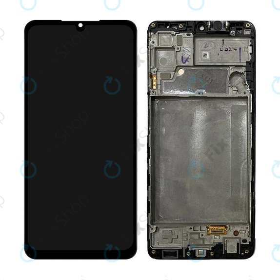 Samsung Galaxy M22 M225F - LCD Displej + Dotykové Sklo + Rám (Black) OLED