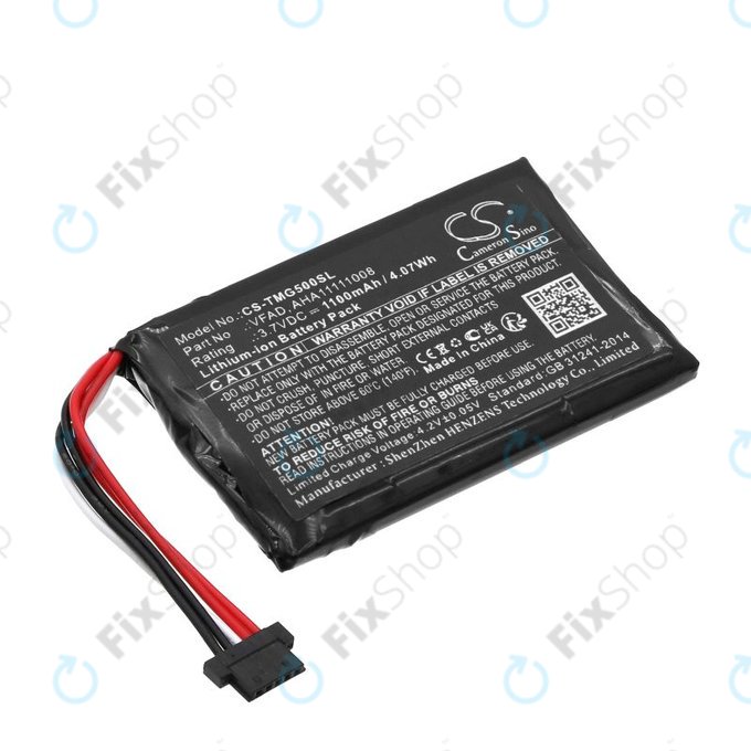 Baterie pro TomTom GO 5000, 5100, 6000, 6100, 6200, Pro 5250, 1100mAh, Li-Ion, 3.7V, VFAD, HQ