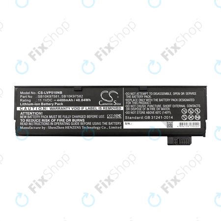 Baterie pro Lenovo ThinkPad P51, T470, T570, 4400mAh, Li-Ion, 11.1V, SB10K97581, HQ
