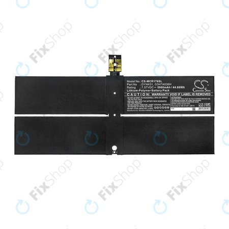 Baterie pro Microsoft Surface 1769, Microsoft Surface 1782, 5900mAh, Li-Pol, 7.57V, DYNK01, HQ