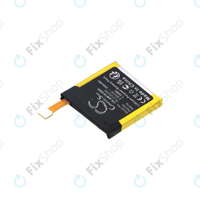 Baterie pro Amazfit A1801, A1808, A1918, T-Rex Verge Lite, 350mAh, Li-Pol, 3.85V, PL512524G, HQ