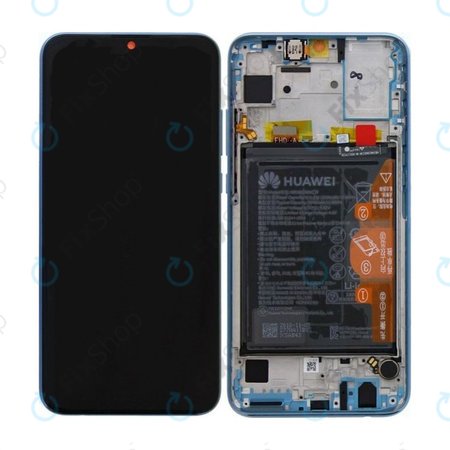 Huawei Honor 10 Lite - LCD Displej + Dotykové Sklo + Rám + Baterie (Sky Blue) - 02352HGU Genuine Service Pack