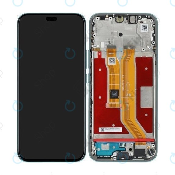 Honor 400 Lite - LCD Displej + Dotykové Sklo + Rám (Marrs Green) - 0235ANTH Genuine Service Pack