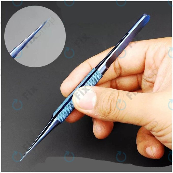 2UUL BlueT Straight Head - Titanová Pinzeta s Rovnou Hlavou (Hrot 0.1mm)