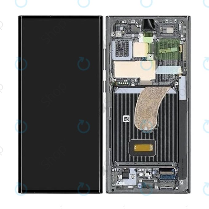 Samsung Galaxy S23 Ultra S918B - LCD Displej + Dotykové Sklo + Rám (Green) - GH82-30466C, GH82-30465C Genuine Service Pack