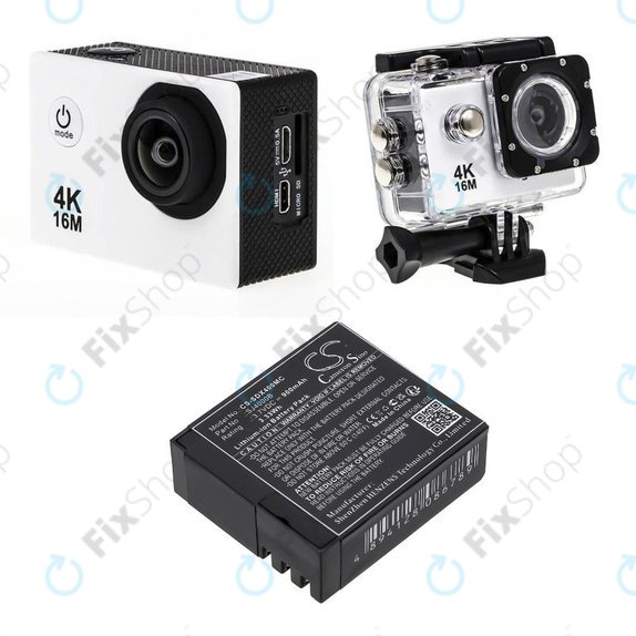 Baterie pro SJCAM SJ4000, SJ5000, 900mAh, Li-Ion, 3.7V, SJ4000B, HQ