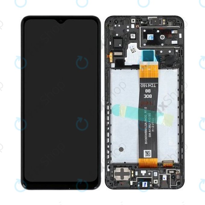 Samsung Galaxy A13 5G A136B - LCD Displej + Dotykové Sklo + Rám (Black) - GH82-29077A, GH82-29078A Genuine Service Pack
