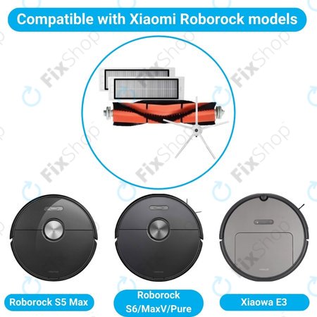 Xiaomi Roborock S5 Max, S6, S6 MaxV, S6 Pure, Xiaowa E3 - Standardní Set (Bílý)